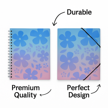 Premium A4 Spiral Notebook(Lavender)