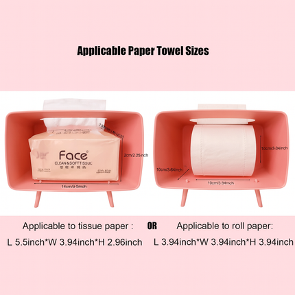 Retro TV Tissue Box Holder (Pink and White)