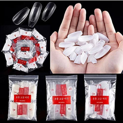 Pack-of-500-artificial-profesional-nailsl-shape-coffin long