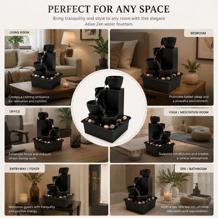 Premium Tabletop Water Fountain for Home Decoration(Model C)
