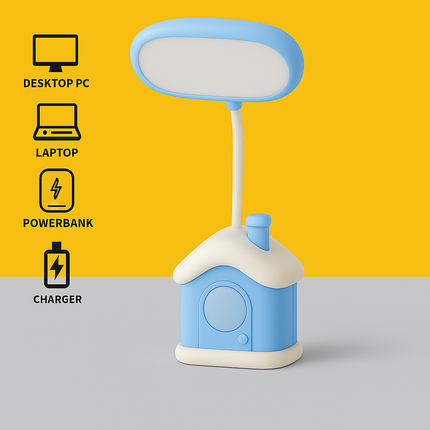 Cute House LED Lamp(Sky blue)