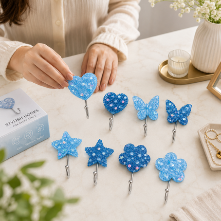 Cute Decorative Wall Hooks Pack of 8