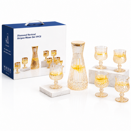 Premium Glass Jug and Glass Set Pack of 7 (Model C)
