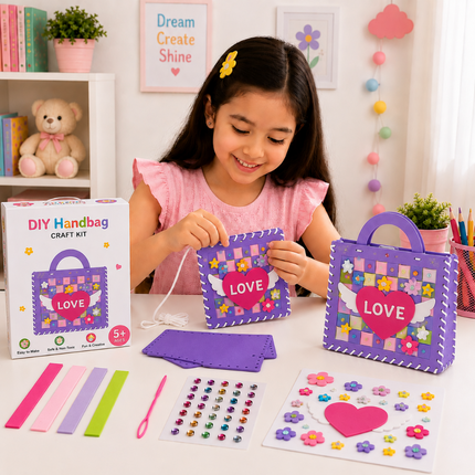 DIY Handbag Craft Kit for Kids(Blue)