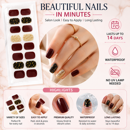 Nail Stickers Combo for Hands & Toes, Pack of 12 Sheets (Design-02)