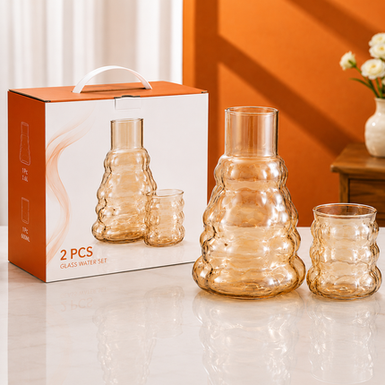 Premium Borosilicate Glass Water Jug & Tumbler Set