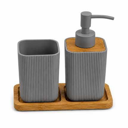 Bathroom Countertop Accessories Set (Grey)