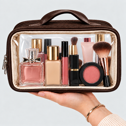 Multipurpose Cosmetic Pouch (Dark brown)