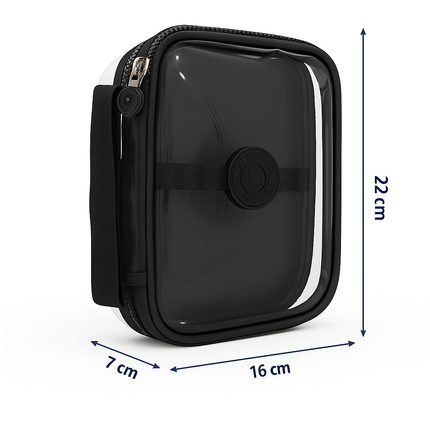Transparent Multipurpose Pouch with Handle(Jet Black)