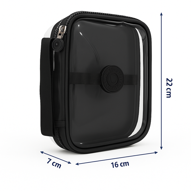 Transparent Multipurpose Pouch with Handle(Jet Black)