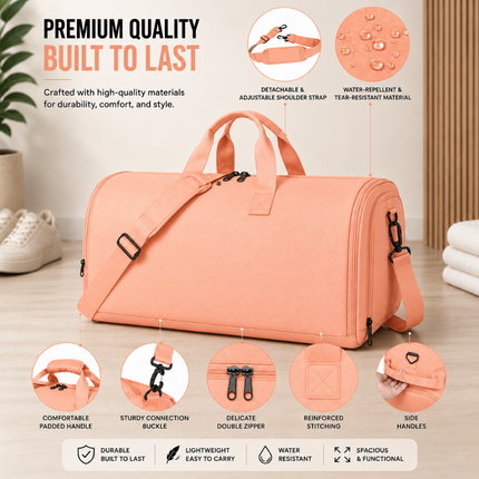 Premium Travel Duffel Bag(Peach)