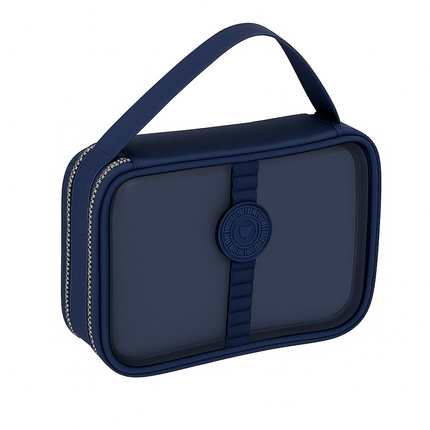 Transparent Multipurpose Pouch with Handle(Navy Blue)