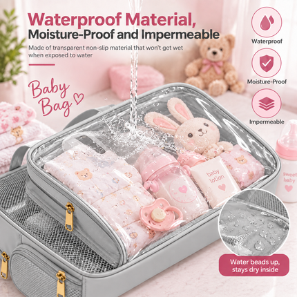 Multipurpose kids bag with Spacious Compartments & Waterproof Design(Grey)