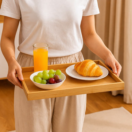 Premium Wooden Tray Set (Beige)