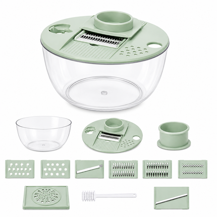 Multifunction Vegetable Chopper with Salad Spinner Bowl