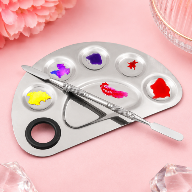 Semi Circle Mixing Palette with pans