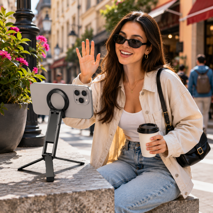 Coslifestore Magnetic Foldable Mobile Phone Tripod Stand