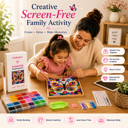Diamond Painting Kit for Kids & Adults DIY Wall Decor(Butterfly)