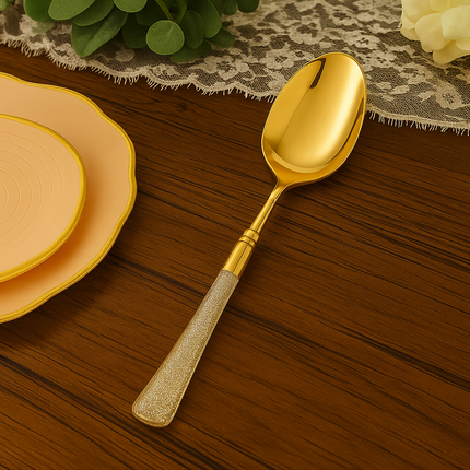 Eco-Friendly Biodegradable Acrylic Gold Cutlery (Gold-spoon)