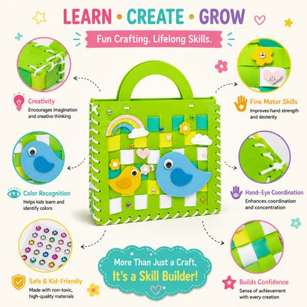 DIY Handbag Craft Kit for Kids(Green)