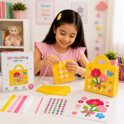 DIY Handbag Craft Kit for Kids(Yellow)