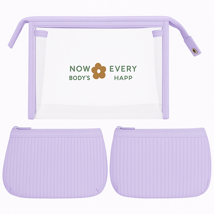 3-in-1 Makeup Bag Set (Black)