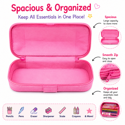 DIY Felt Pencil Case Sewing Kit for Kids with Zipper (Bunny)