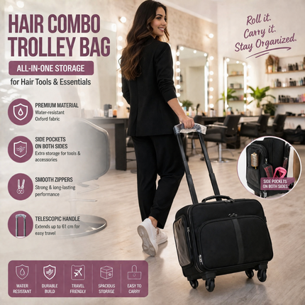 Professional Hair & Makeup Trolley Bag