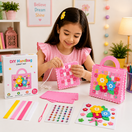 DIY Handbag Craft Kit for Kids(Pink)
