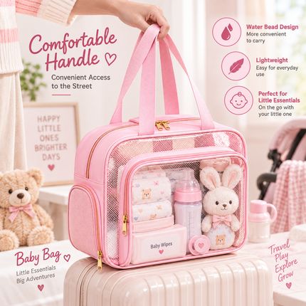 Multipurpose kids bag with Spacious Compartments & Waterproof Design(Pink)