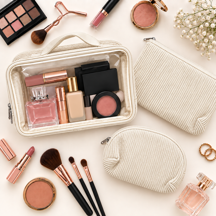 Multipurpose Cosmetic Pouch (White)
