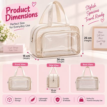 Multipurpose kids bag with Spacious Compartments & Waterproof Design(Off white)