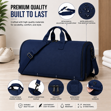 Premium Travel Duffel Bag (Navy blue)