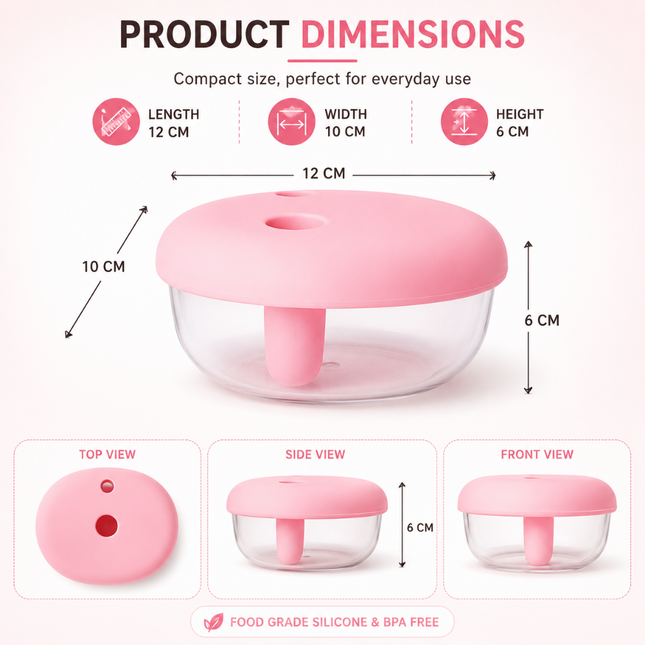 Portable Snacks Box with Silicone Lid
