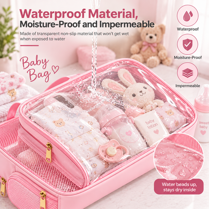 Multipurpose kids bag with Spacious Compartments & Waterproof Design(Pink)