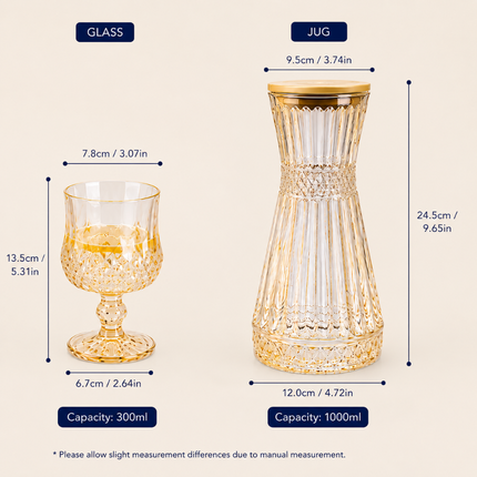 Premium Glass Jug and Glass Set Pack of 7 (Model C)