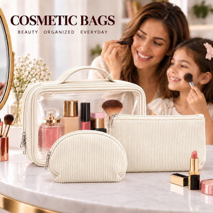 Multipurpose Cosmetic Pouch (White)