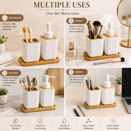 Bathroom Countertop Accessories Set