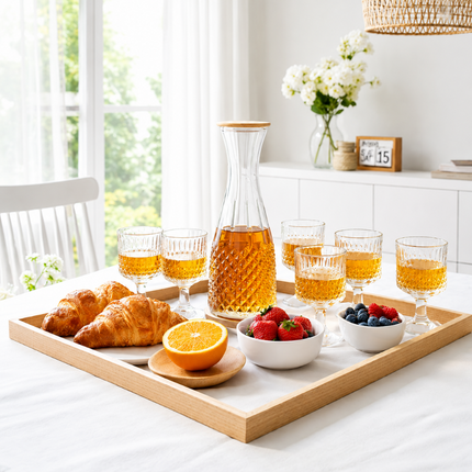 Premium Glass Jug and Glass Set Pack of 7 (Model C)