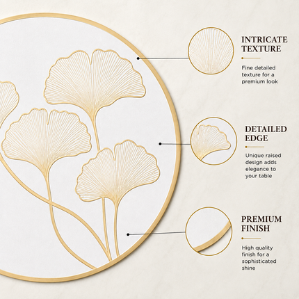 Table Mats Pack of 6 for Dining & Home Decor (White)