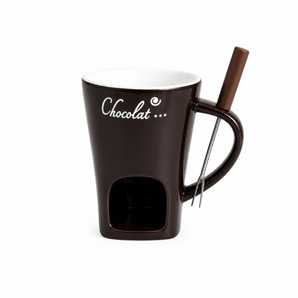 Chocolate Fondue Mug for Desserts & Drinks (Brown)
