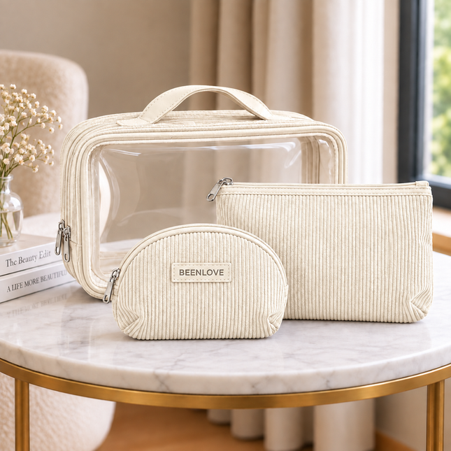 Multipurpose Cosmetic Pouch (White)