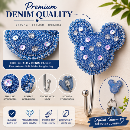 Cute Decorative Wall Hooks Pack of 2 (Teddy)