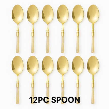 Eco-Friendly Biodegradable Acrylic Gold Cutlery (Gold-spoon)