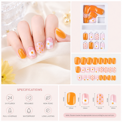Ready to use Acrylic gel nails- Candy Yellow(679-02)