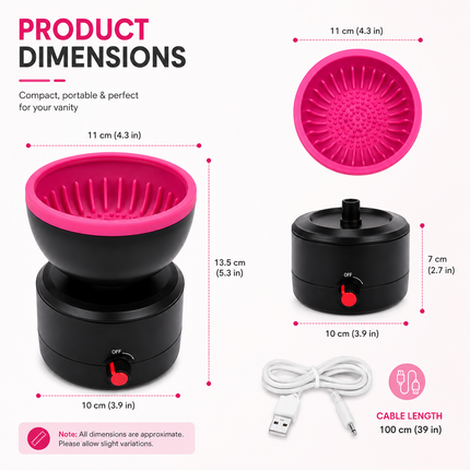 Automatic Makeup Brush Cleaner Machine USB Powered