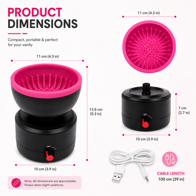 Automatic Makeup Brush Cleaner Machine USB Powered