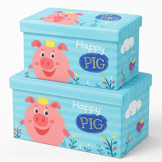 Happy Pig Organizer Set(Peach)