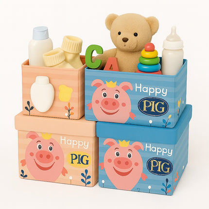 Happy Pig Organizer Set (Sea blue)