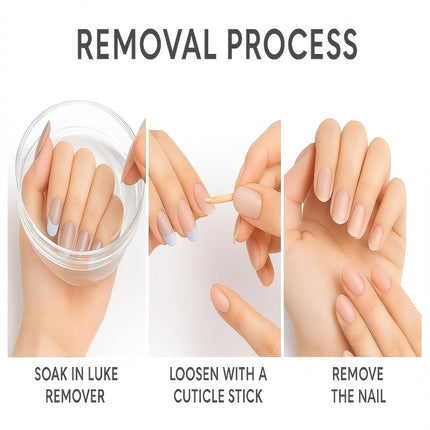 Pack of 96 Press On Nails (French round- nudes and pinks)